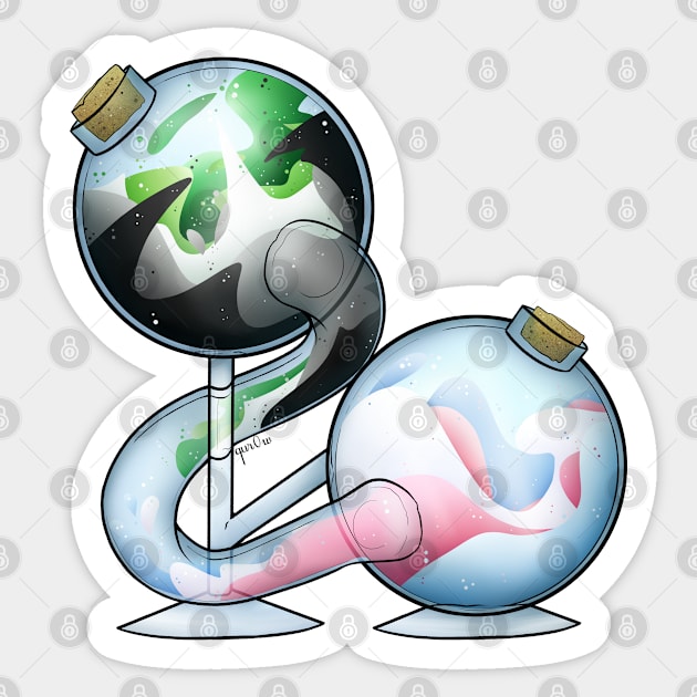 Aromantic And Transgender Pride Potion Sticker by Qur0w